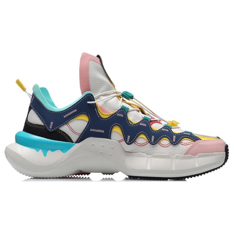 New LINING Enlightenment 2.3 Lite Vintage Basketball Shoes Men Low Top White/Black/Blue AGBR051-1