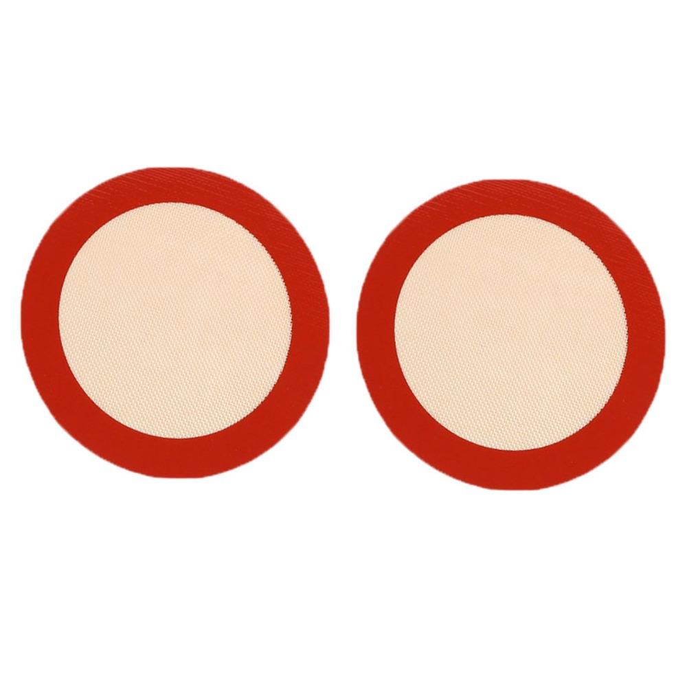

2pcs Non Stick Baking Mat Silicone Cake Pan Liner Multifunctional Air Fryer Liner Macaron 23cm