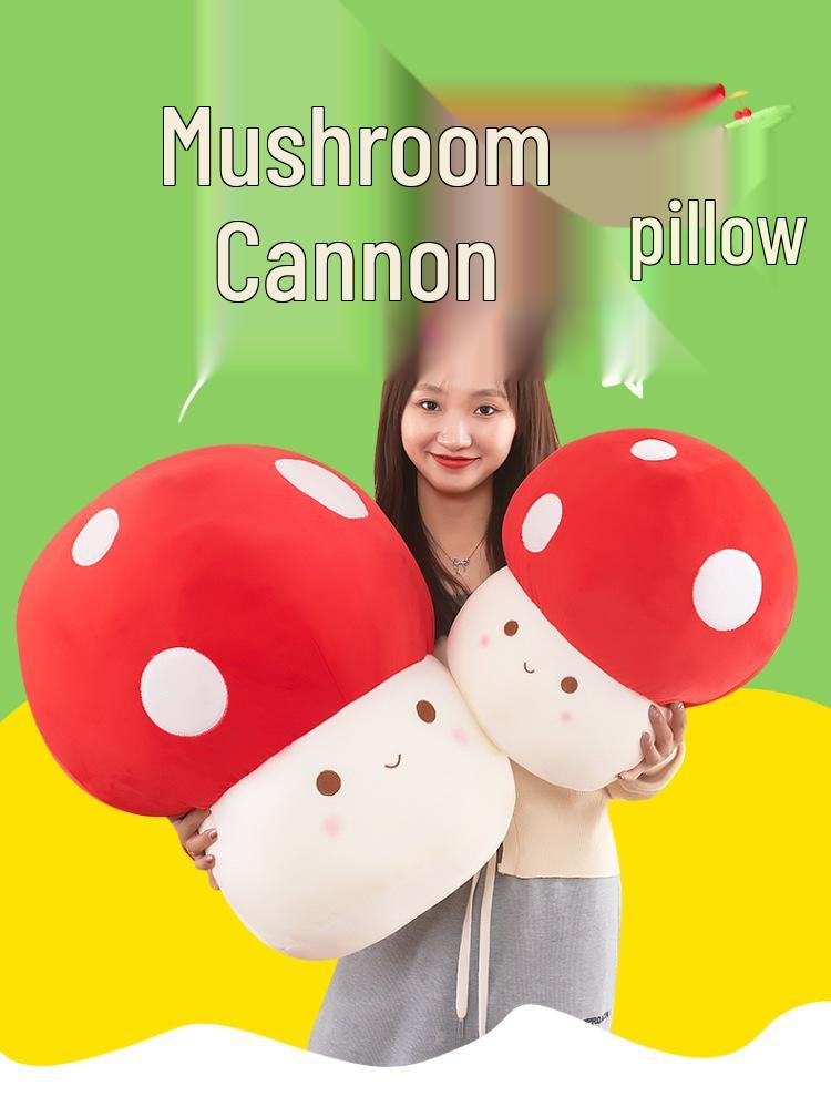 Adorable Red Mushroom Plush Toy & Pillow