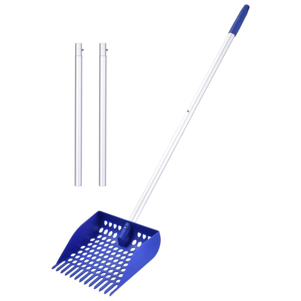 2 in 1 chicken manure shovel rake with detachable handle Chicken Poop Scooper for chicken coop and pet manure cleaning
