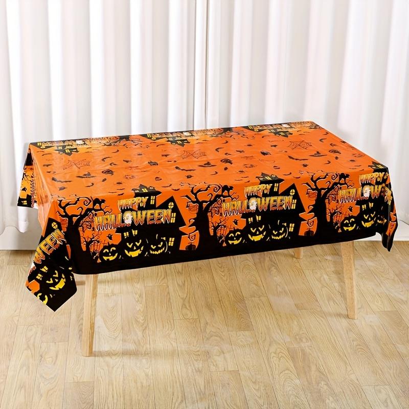 Halloween Pumpkin Rectangle Tablecloth for Tables Decor Holiday Party Reusable Party Picnic Table Cloth Halloween Decorations