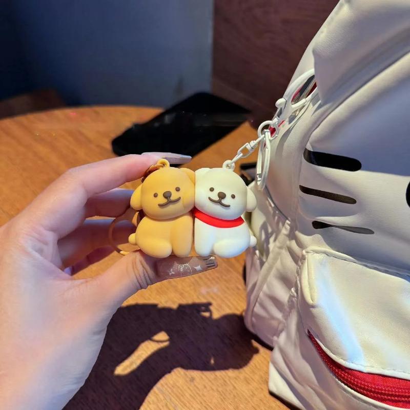 Llaveros Magnéticos de Pareja de Perros Lindos, Par, Colgante Creativo a Juego para Decoración de Mochila y Bolso, Dulce Regalo para Amantes y Amigos