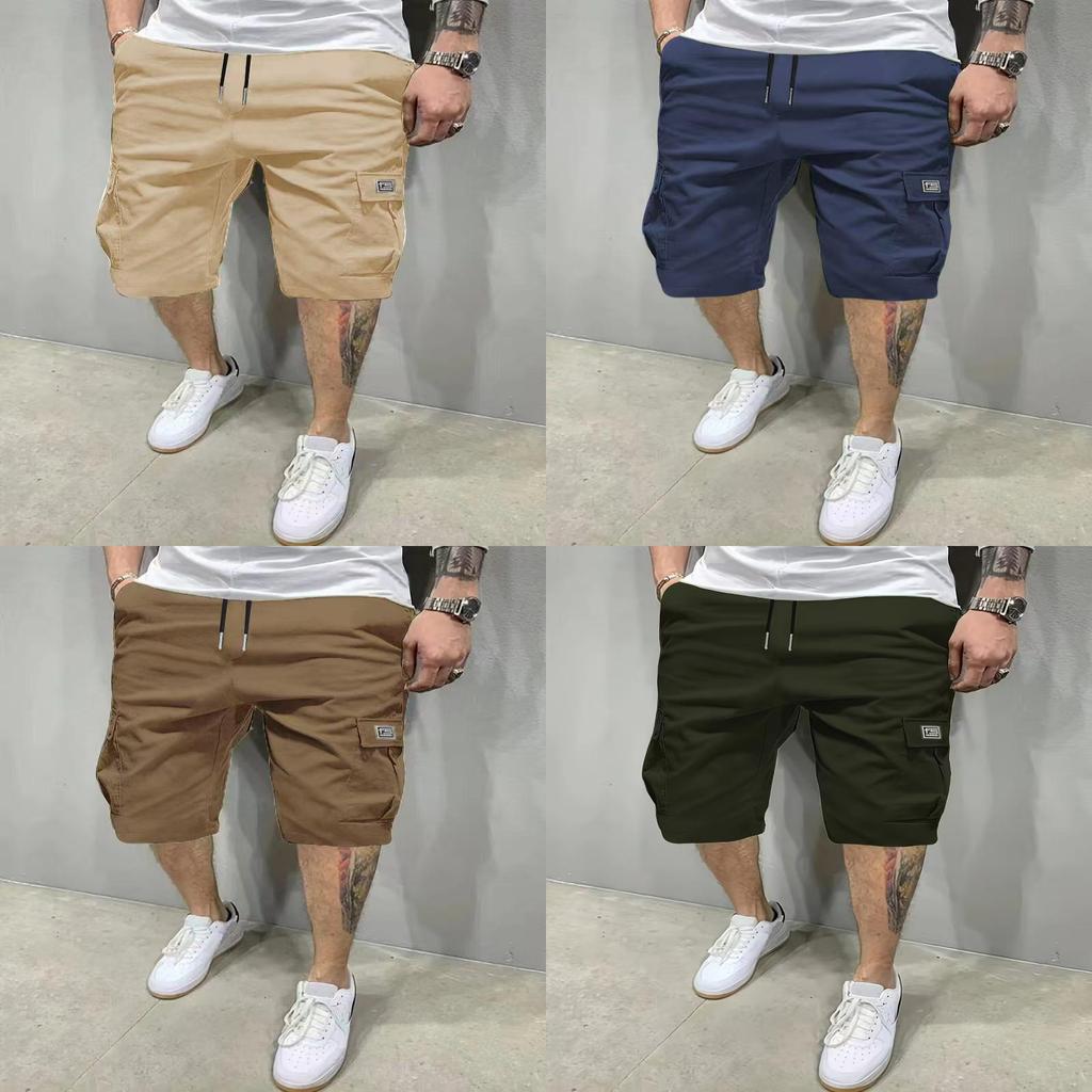 Casual Mens Cargo Shorts With Polyester Fabric For Summer Youth Fashion