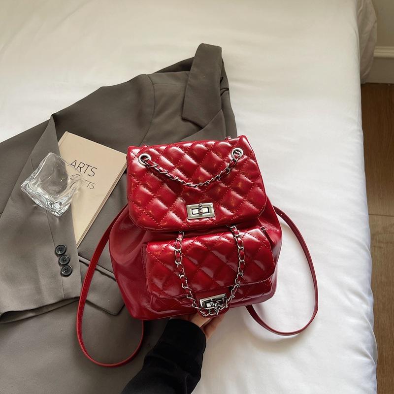 Korean niche chain lightweight small backpack women's 2025 summer new student commuting oblique span bag high value bag