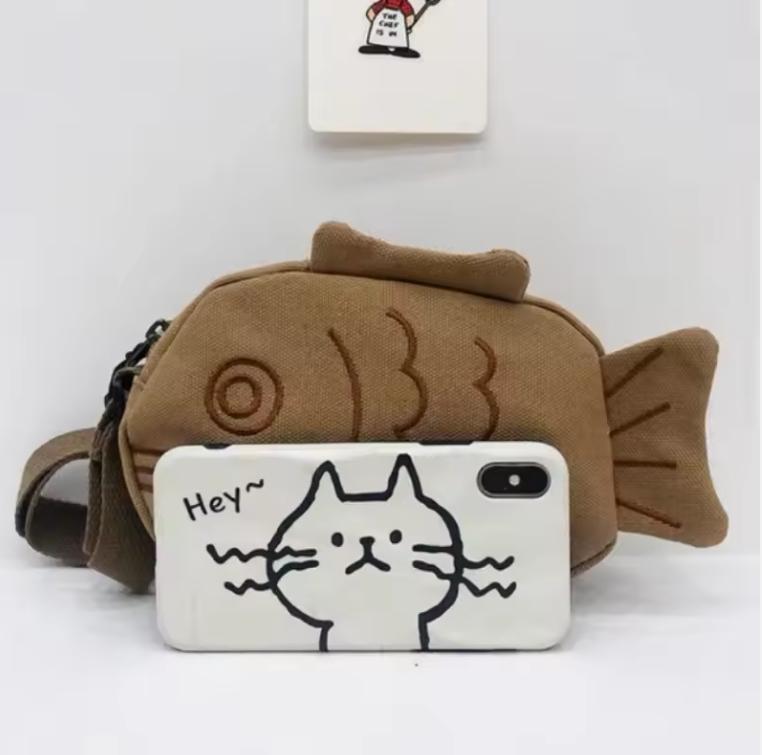 Cartoon Cute Japanese Taiyaki Fashion Shoulder Bag Women's Bag Crossbody Bag Coin Purse Women Women's Handbag
