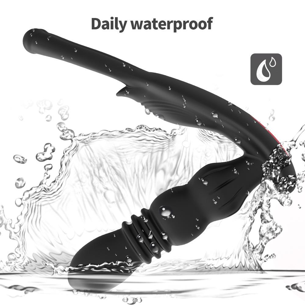 3 In 1 Large Anal Vibrator Plug Prostate Massager Remote Control Silicone Anal Plug Butt Plug Sex Toys for Men Adults