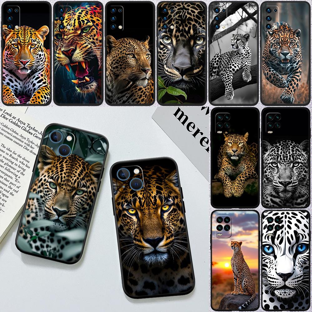 RA16 Leopard Phone Case for Samsung Galaxy A11 A12 A13 A15 A52S A53 A55 A56 A70 A71 A72 A73 F06 F16 F56 S10 Plus S10e