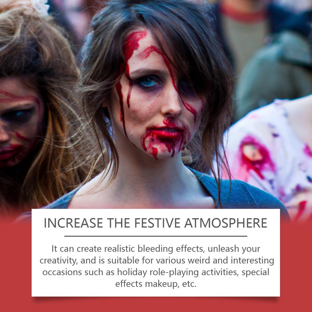 Eelhope Realistic Halloween Fake Blood Makeup Prop Easy Washable Blood Gel 50g