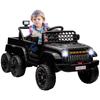 Children's Electric Car Electric Buggy for Children 2 Motors 12 V 3 Speeds Rear Trailer 122L X 62.5W X 65H Cm Black