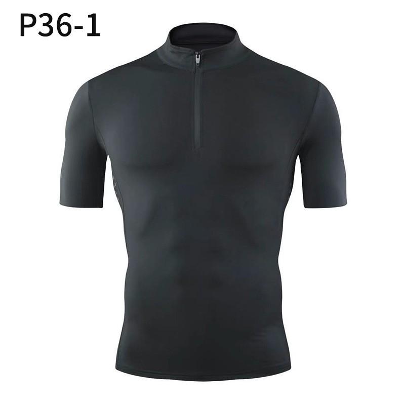 Mens Long Sleeve Workout Tops Men Women Quick Dry Stretch Zip Stand Collar Gym Shirts Running Training Private Trainer