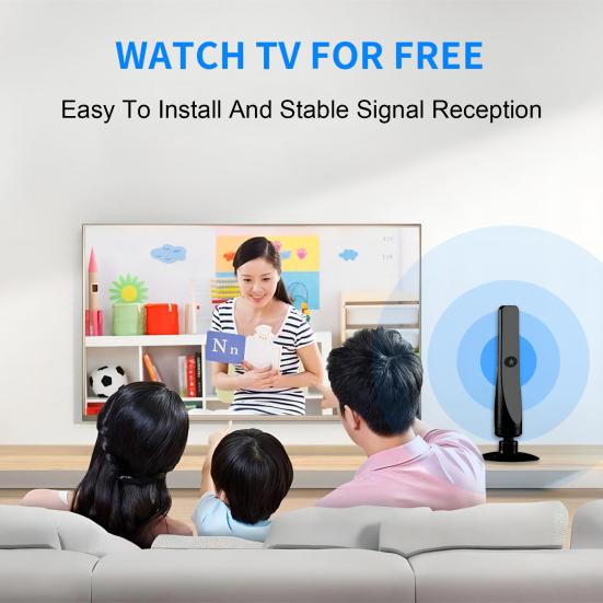 Indoor Digital Antenna with Amplifier Signal Booster Wide Range High Gain Low Latency HDTV Car TV Aerial Antenna Home Supplies