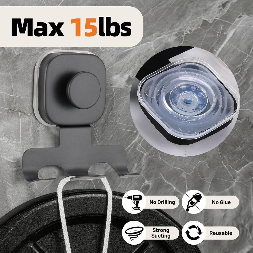 Square Suction Cup Razor Holder Removable Bathroom Shaver Hanger  Bathroom Wall Mount