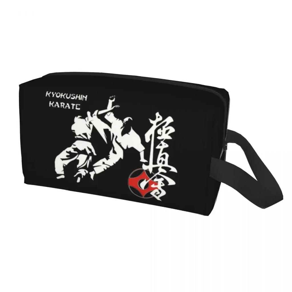 Karate Kyokushin Toiletry Bag for Women Martial Organizer Lady Beauty Storage Dopp Kit Case
