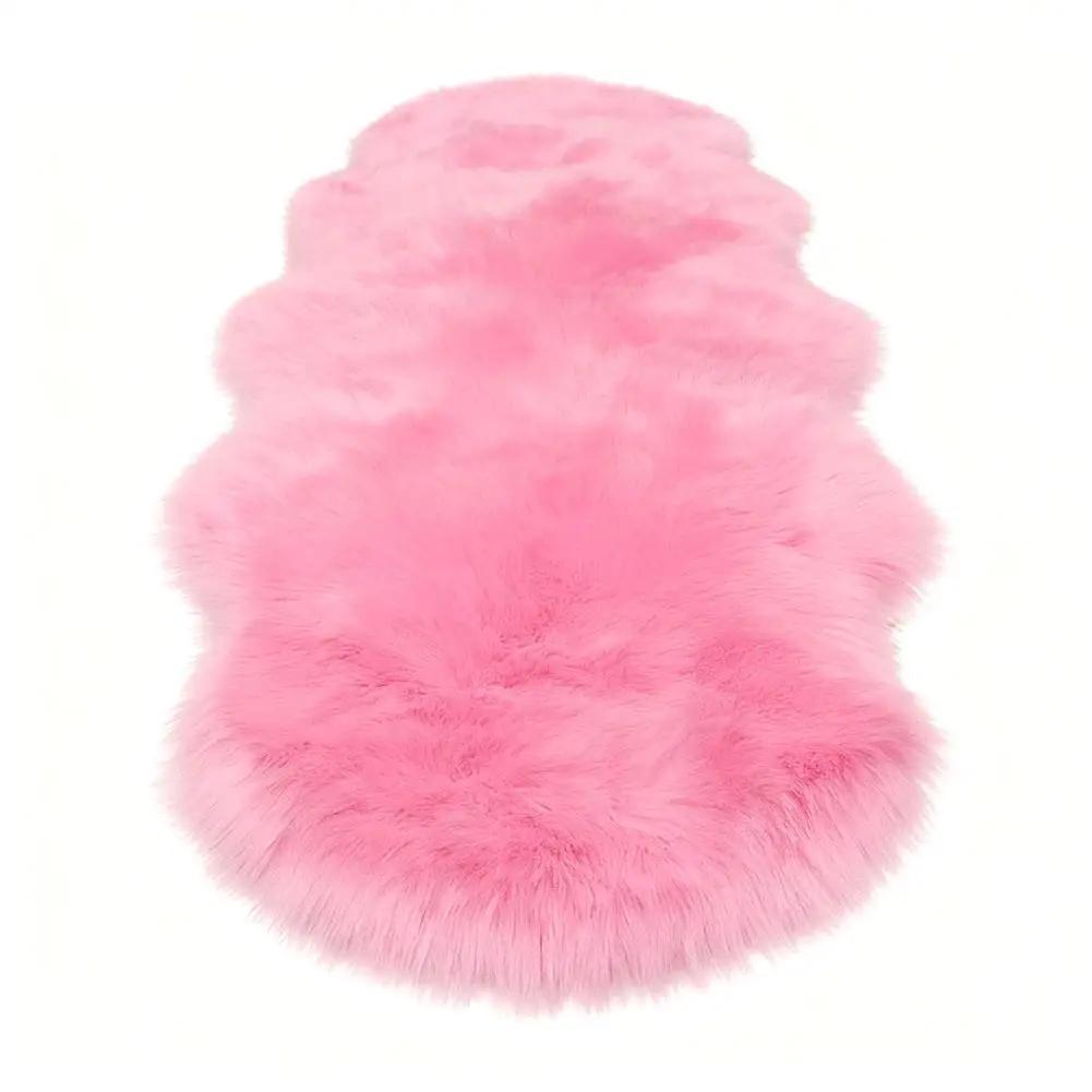 Artificial Sheepskin Long Hair Carpet Floor Wool Fluffy Soft Mat Rugs Soft Rugs Faux Fluffy Decor Shaggy Faux Shaggy Fluffy V9W0