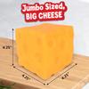 Giggle Zone Formaggio Spremibile - Blocco di Formaggio Morbido Extra Large | Regali Scherzosi per Adulti Divertenti | Pallina Antistress Gigante da 4,25 Pollici | Giocattolo Sensoriale Fidget per Bambini - Su