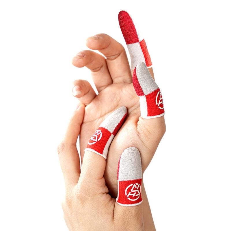 2x Breathable Anti Sweat Gaming Finger Covers Protectors With Ergonomic Stitching For Enhancing Shoot Game Performances