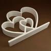 3D Printed Heart-shaped Statue Ornament Suitable for Christmas Thanksgiving Valentine's Day Gift Bookshelf, Desk Home Decoration