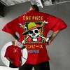 One Piece TShirt Men Summer Straw Hat Pirates Vintage Skull Graphic Short Sleeve Oversized Streetwear Loose Fit Anime Fan Top