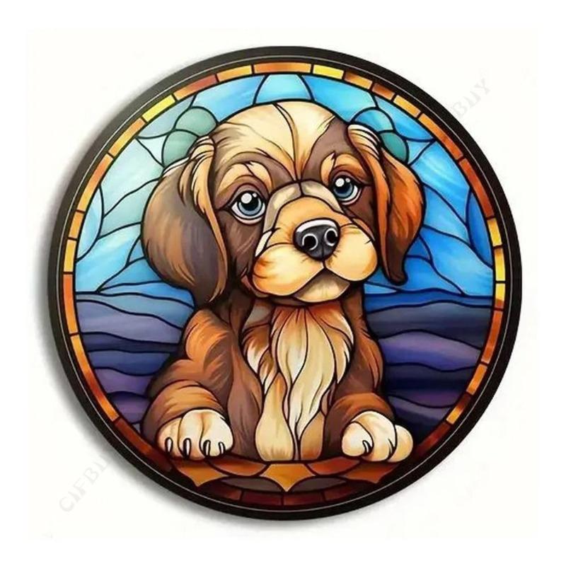 Dog Metal Poster Sign, Vintage Wall Decor 20x20cm