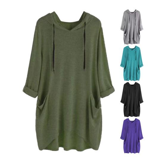 45720 Sleeve Hoodies for Women Oversized Hooded Pullover Tops