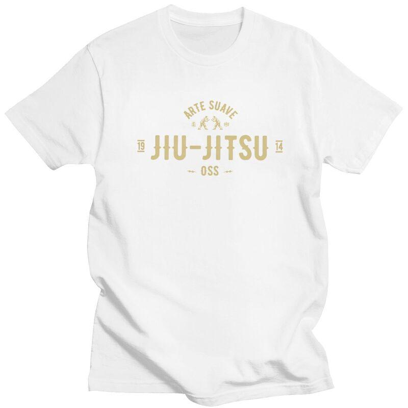 Brazilian Jiu Jitsu Shirt Arte Suave Oss BJJ T Shirts for Men 100 Cotton Tees Fathers Day Gift Tshirts Fashion Tshirt