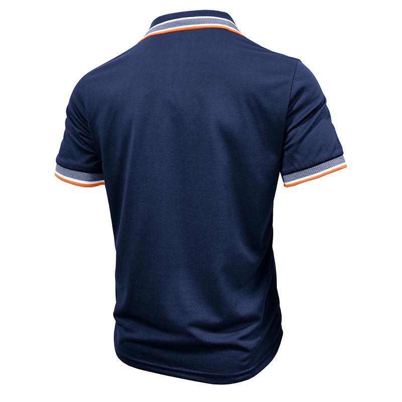 Polo deportivo para hombre, camisa informal de trabajo, manga corta, con cuello, entrenamiento, camisa de golf clásica que absorbe la humedad, polo básico ajustado para hombre