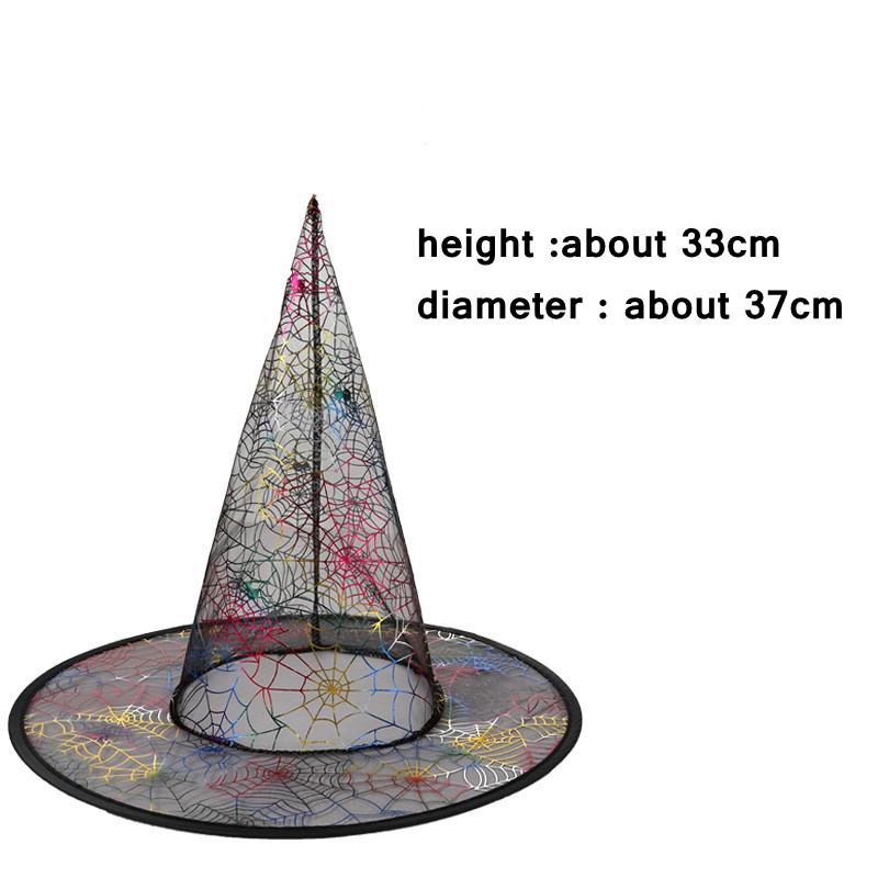 Witch Hat Adult Hats Halloween Witch Cosplay Wizard Hat Kids Halloween Black Witch Hat Girls Princess Party Supply