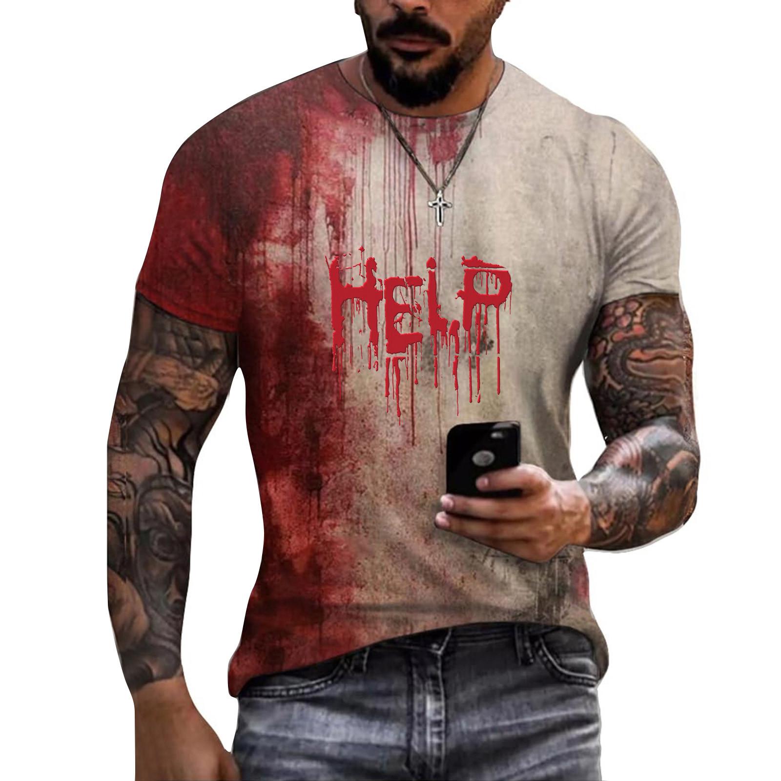 

Унисекс Летняя футболка с принтом Унисекс Свободный повседневный топ с короткими рукавами L красный