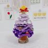 Finished Crochet Christmas Tree Decor Handmade Artificial Knitted Tabletop Ornament  Holidays
