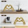 Statua Mano Cuore Resina Astratta Mano Amore Figurine Camera da Letto Casa Desktop Decorazione Matrimonio Regalo Anniversario per Moglie