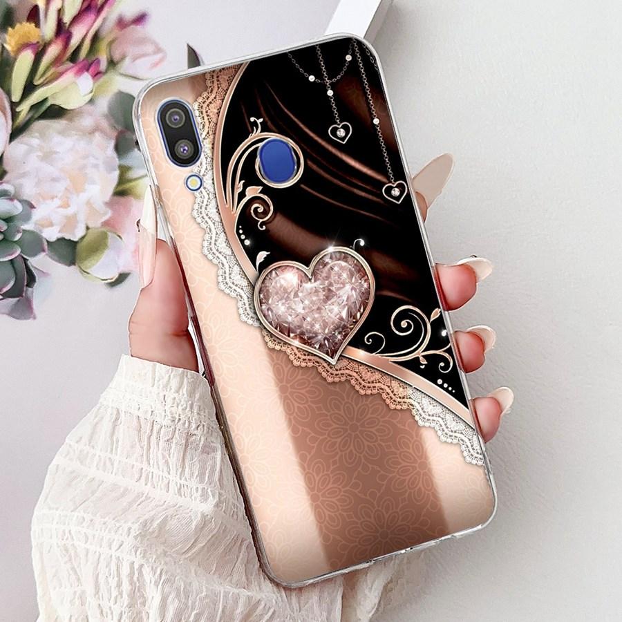 For Samsung Galaxy M20 Case SM-M205F Soft Silicone Butterfly Painted Phone Case Cover for SamsungM30 M 20 M 30 M305F Capa