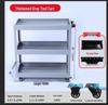Heavy-Duty Three-Tier Mobile Tool Cart for Auto Repair and Maintenance