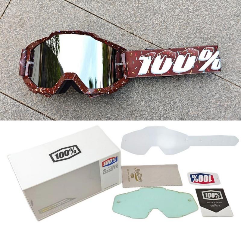 Gafas Deportivas Unisex para Ciclismo al Aire Libre, Bicicleta de Montaña, Motocross, Senderismo, A Prueba de Viento, Con Lente de PC Pack - Brown Frame Silver Lens TTQ-C5YIN