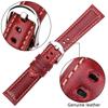 20mm 22mm 24mm 26mm First Layer Oil Wax Cowhide Padded Leather Watch Strap Screw-in Stainless Buckle Vintage Style Band
