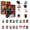 Halloween Adventskalender 2025 24 Tage Countdown-Kalender mit 24 Sammler-Horror-Anhängern/Ohrringen Überraschungsgeschenke für Halloween-Dekoration