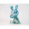 Black Rabbit Sofubi Figure Light Blue Glitter Urethane Clear Finish 9cm Japan