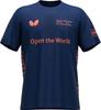 Table Tennis Cellsard Size 47820 Short-Sleeve T-Shirt, T-Shirt, Moisture-Wicking, Quick-Drying, Stretchable, Unisex, Navy, M,