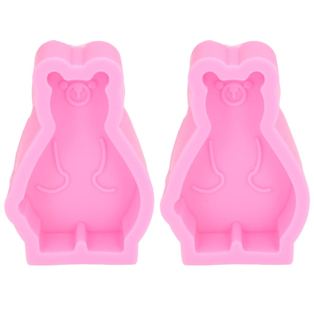 2 Pezzi Stampo in Silicone Forma di Orsetto Carino Facile da Sformare Flessibile Morbido Stampo da Forno per Torta Fondant Cioccolato Fai da Te