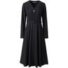GIOVANNI VALENTINO Women's Autumn Long Sleeve V-Neck A-Line Dress