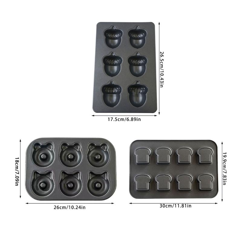 Professional Grades Carbon Steel 6 Piece Baking Sheet For Uniform Heat Conduction Mess Release Cleaning 3D Multi Molds