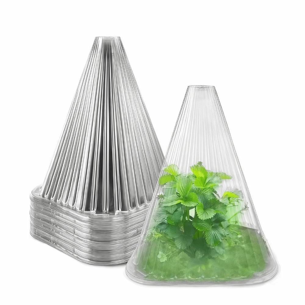 50pcs Insulated Plant Protection Cover Transparent Plant Bell Covers  Greenhouse Use S