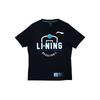 Li Ning T Shirts Men's Black Crew Neck Moderate Straight Fit ATSQ483-1