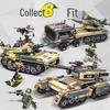Compatible Lego Qman WWII Armored Tank Car Building Blocks Educational Military Toy 4106.