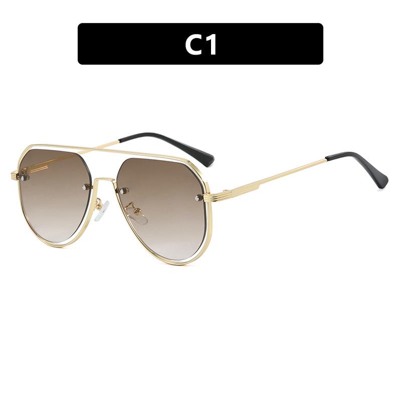 Hollow Metal Toad Frame Sunglasses Modern Retro Sunglasses Driving Casual Sunglasses