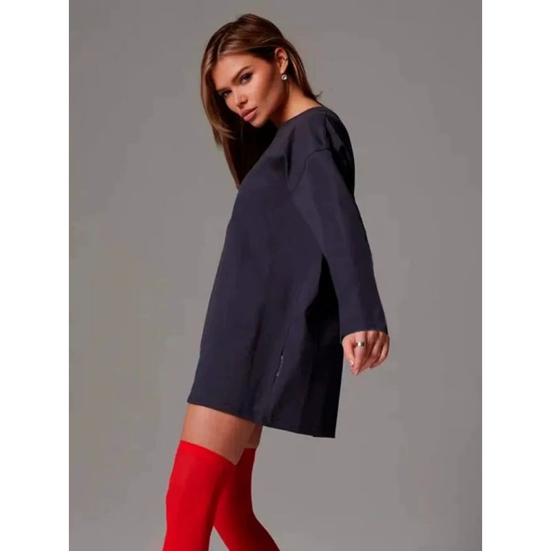 Long Sleeve Cotton T-shirt Top Fashion New Arrival Solid Color Loose Long Sleeves Cotton T-shirt Top