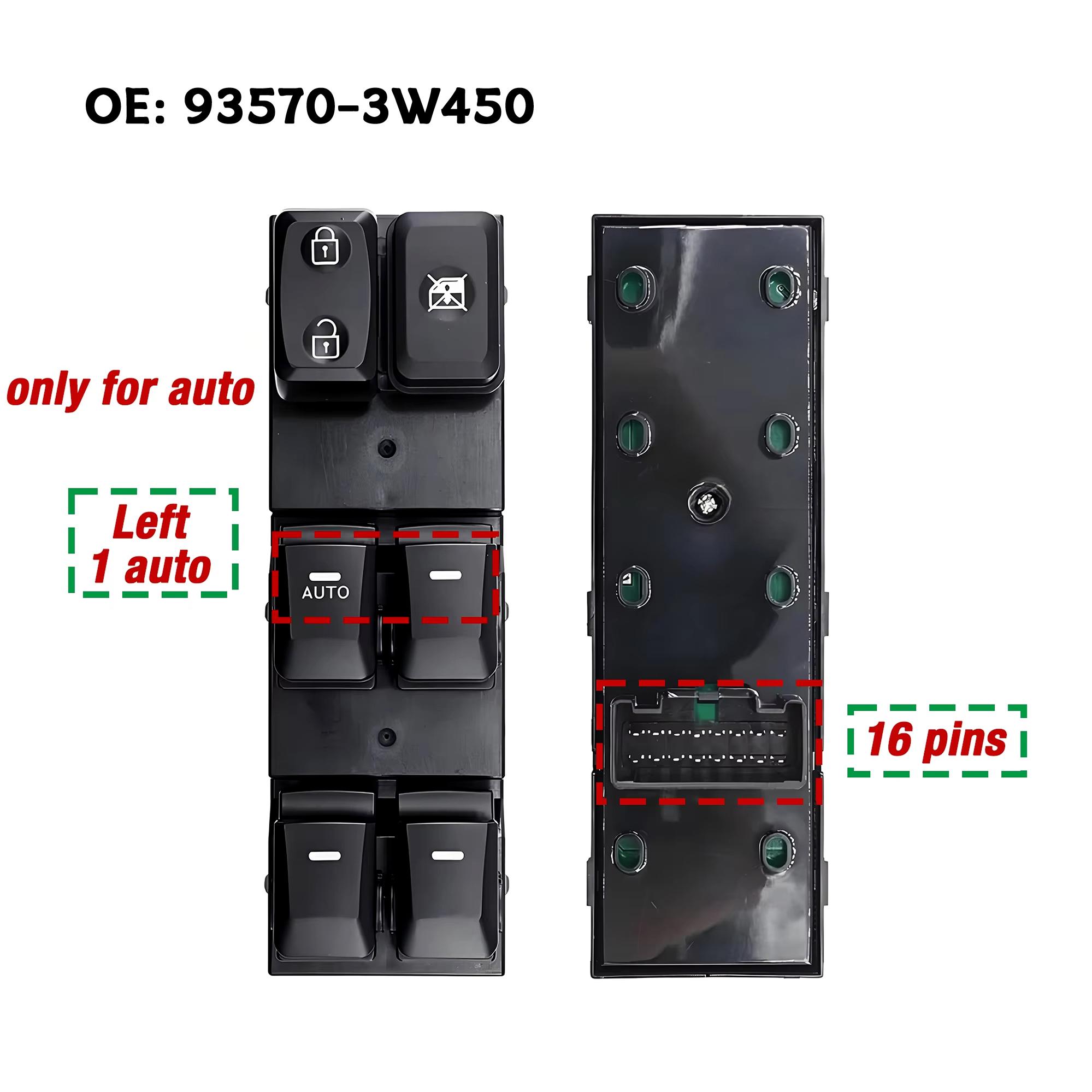 

93570-3W450 935703W450 For Kia Sportage 2011 2012 2013 2014 2015 2016,,Electric Power Master Window Lifter Control Switch Button 935703W450