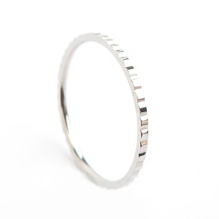 Glory_Arden [Unisex] Surgical Steel Block Joint Daily Ring / Gbsr-052