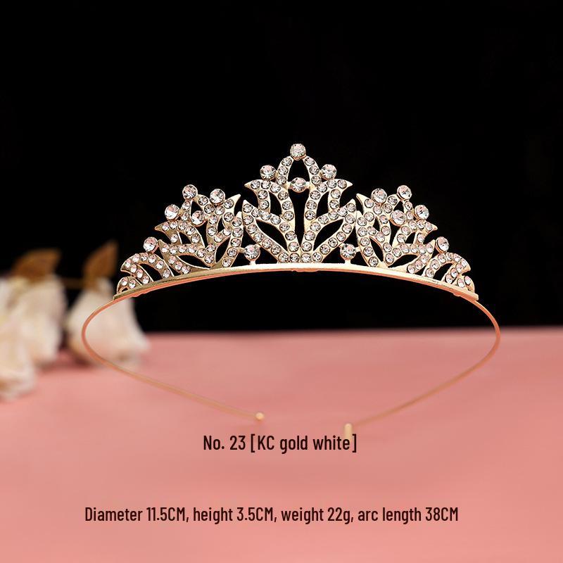 Serre-tête Couronne de Princesse à Strass pour Enfants - Mignon Style Peigne Chat Lapin Incrusté de Diamants pour Filles