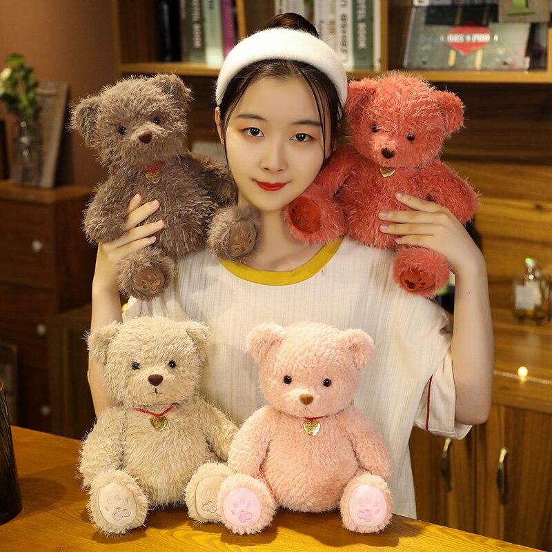 25cm Kawaii Teddy Bear Dolls Plush Toy Stuffed Soft Baby Infant Appease Pillow Comforting Toy For Children Birthday Xmas Gifts