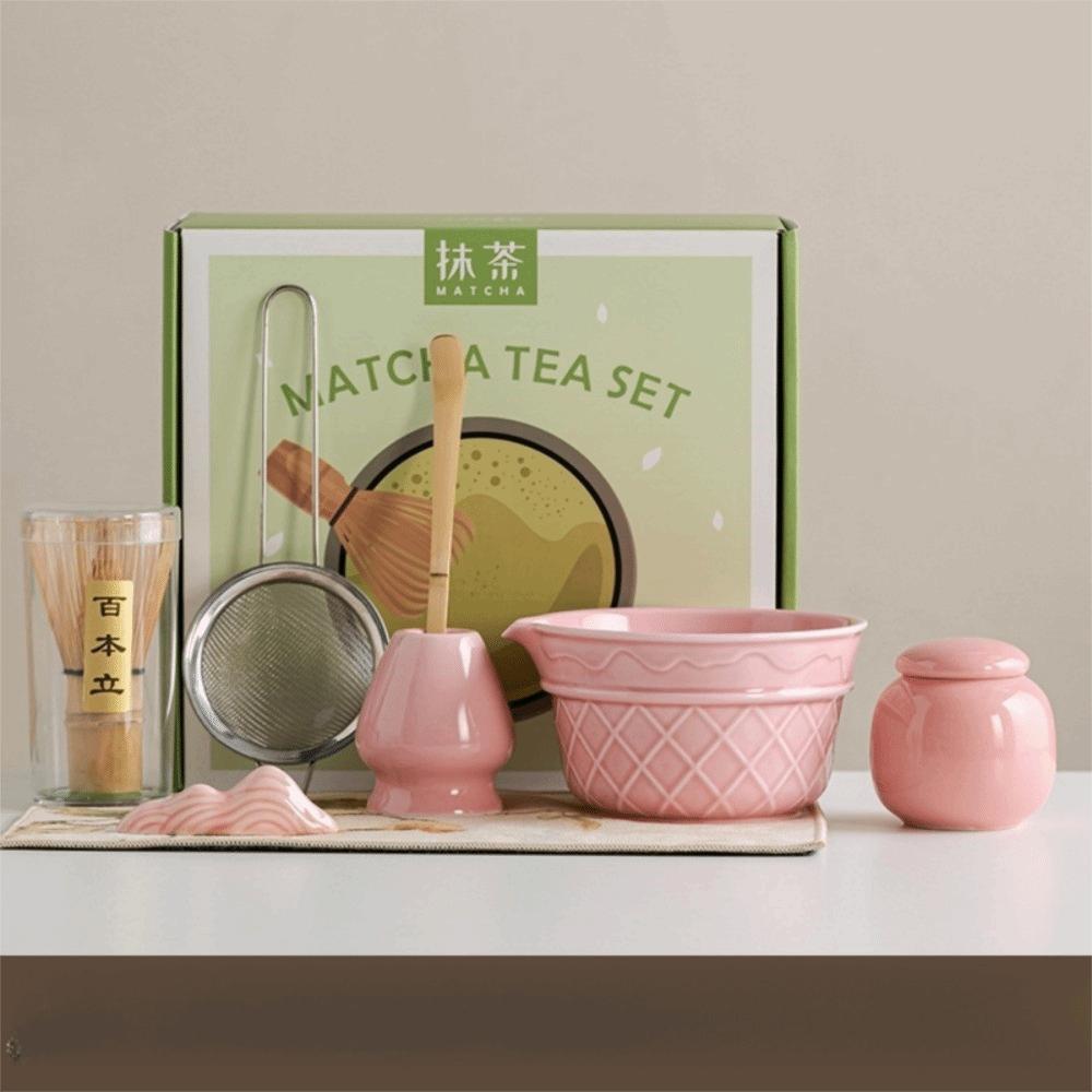 2/5/8PCS Gradient Color Matcha Bowl Ice Cream Matcha Making Kit New Japanese Tea Set Tea Lovers